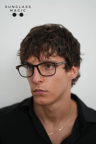 Tom Ford FT5718-Private Collection REAL HORN - 064 - 52 Optical frames Brown Square