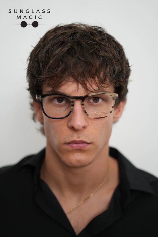 Tom Ford FT5849-Private Collection REAL HORN - 062 - 50 Optical frames Havanna Square