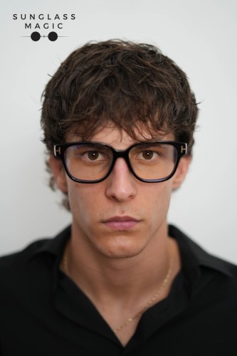 Tom Ford TF6071-D-B ECO - 001 - 54 - WITH BLUE-VIOLET LIGHT FILTER LENSES Optical frames Black Square