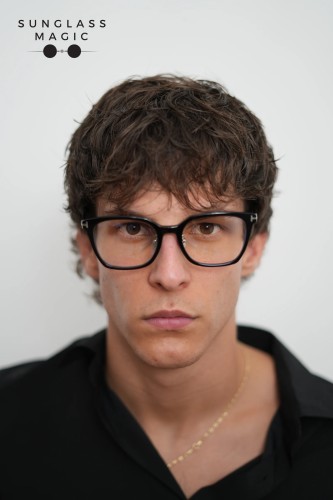 Tom Ford TF6103-D-B ECO - 001 - 53 - WITH BLUE-VIOLET LIGHT FILTER LENSES Optical frames Black Square