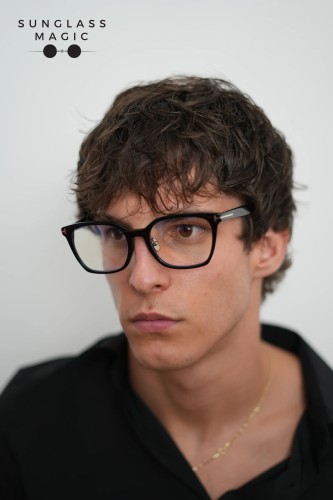 Tom Ford TF6103-D-B ECO - 001 - 53 - WITH BLUE-VIOLET LIGHT FILTER LENSES Optical frames Black Square