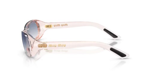 MIU MIU MU C07SU - 28S41G - 62 Sunglasses Translucent Pink Rectangle