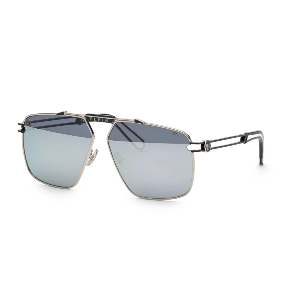 Philipp Plein - Sunglasses - SPP049 SILVER PLEIN SEVENTIES - K07X - 63