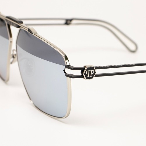 Philipp Plein - Sunglasses - SPP049 SILVER PLEIN SEVENTIES - K07X - 63